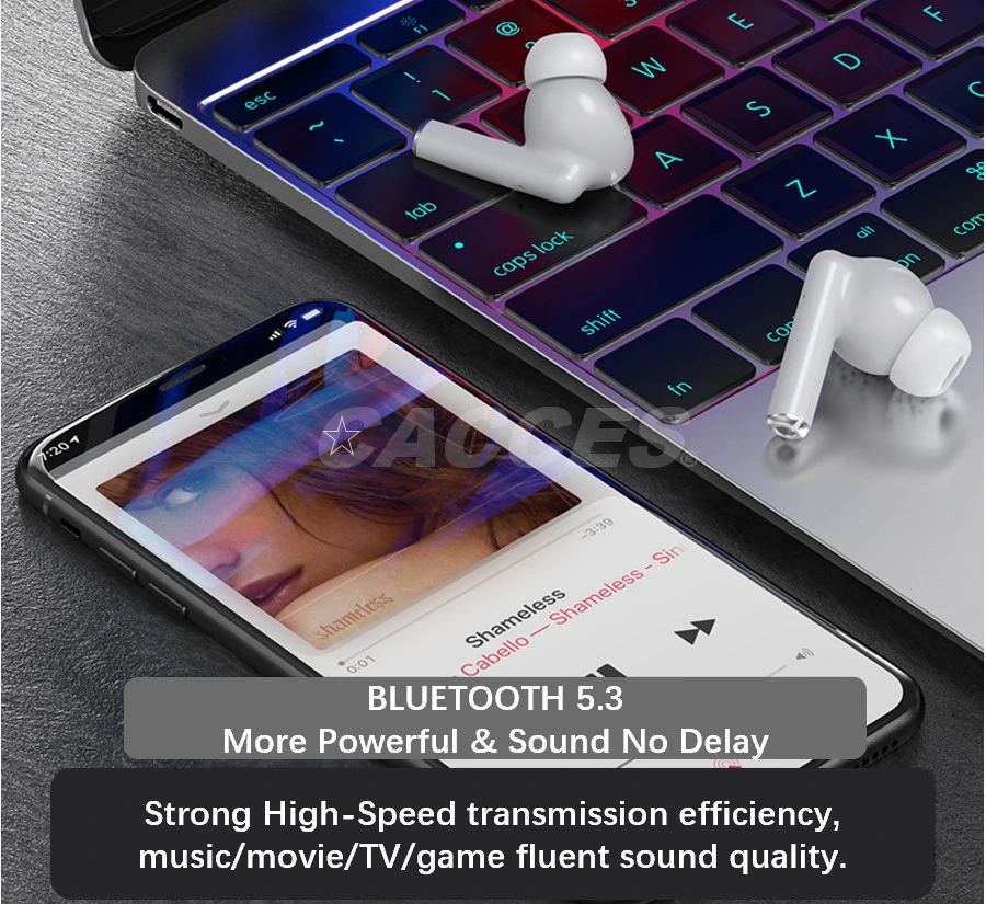 Wireless Earbuds,120h Playtime Bluetooth 5.3 Waterproof Touch Control True Wireless Bluetooth Headphone W/ Mic Earphones in-Ear Deep Bass Built-in Mic Bluetooth